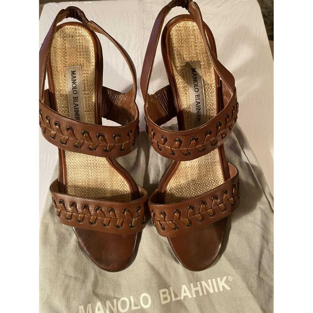 Manolo Blahnik Leather sandal - image 4