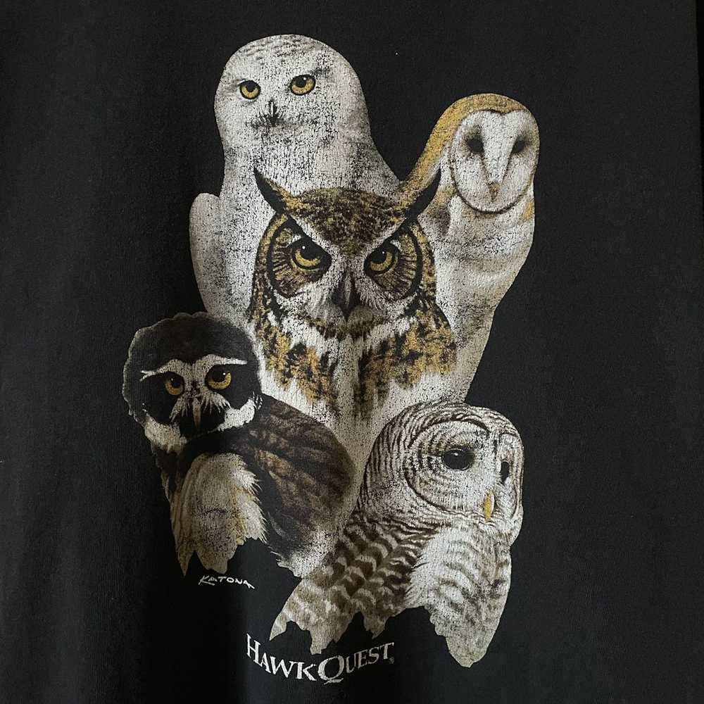 Vintage Vintage Hawk Quest Owl T Shirt - image 2