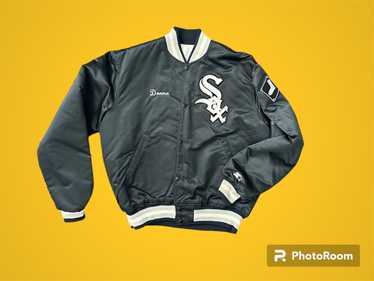 Men's Chicago White Sox Starter Navy/Cream Vintage Varsity Satin Full-Snap  Jacket