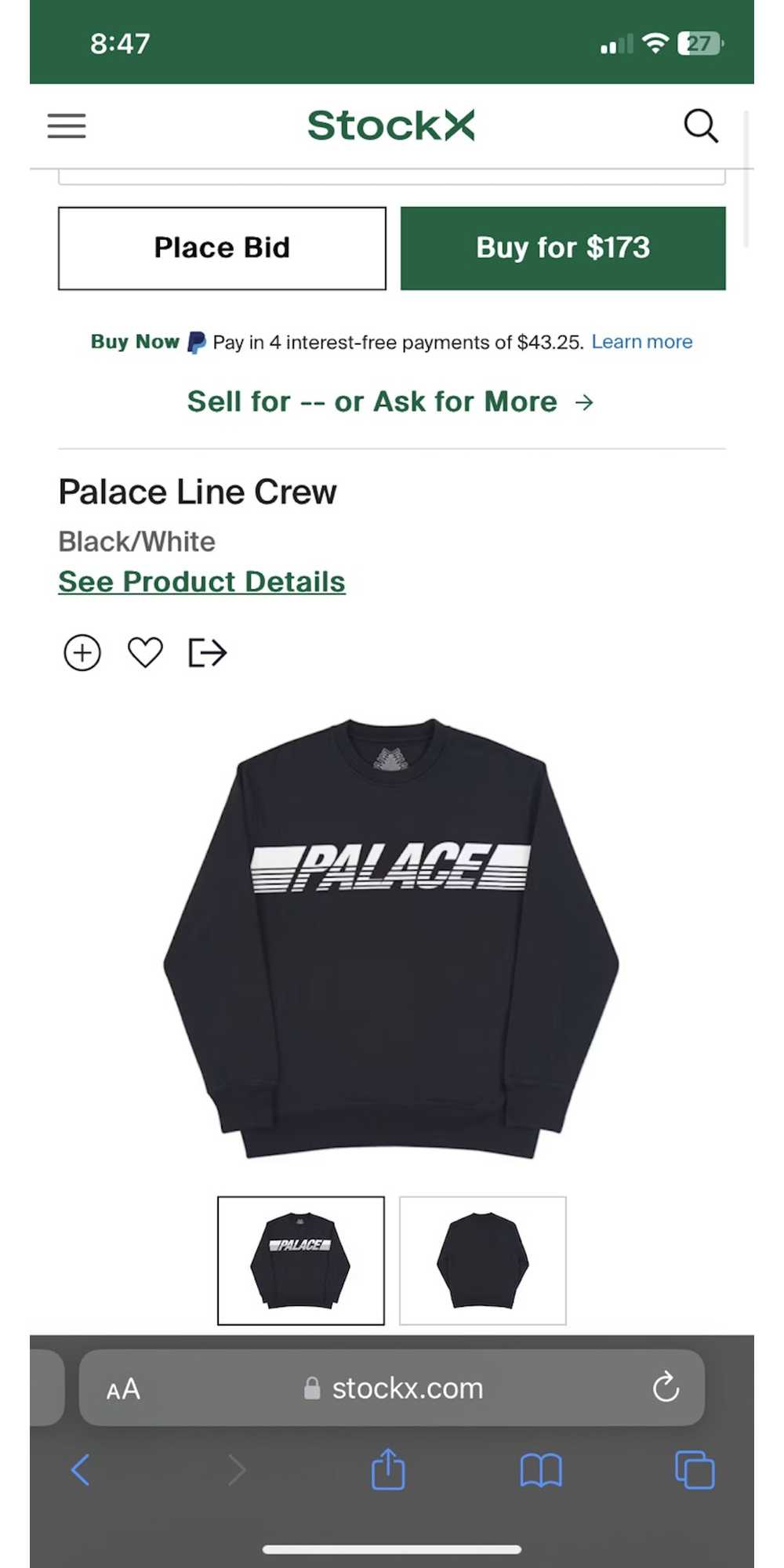 Palace Rare Palace Line Crew Sweatshirt FW17 - image 6