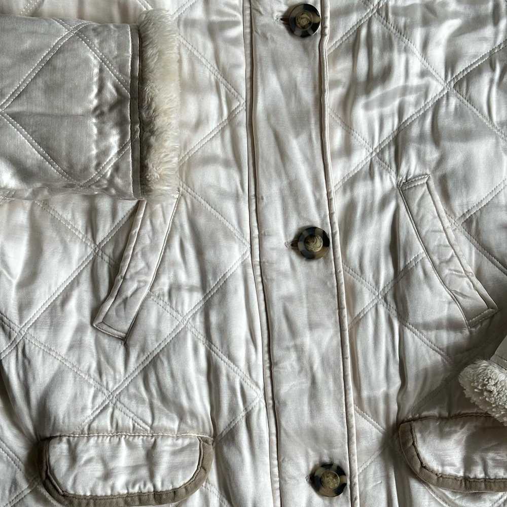 Rare × Vintage ALBERT NIPON 80s IVORY QUILTED COAT - image 2