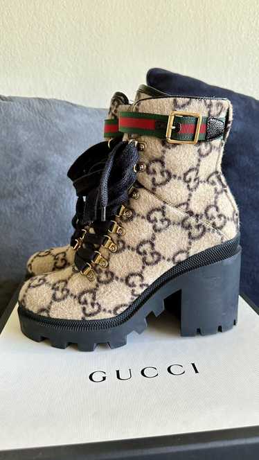 Gucci GG Wool Ankle Boots