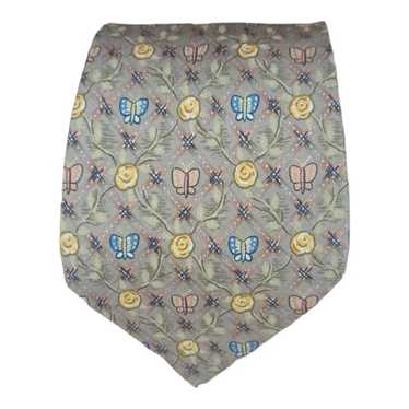 Hermes HERMÈS 7744 OA Floral Butterfly Silk Tie F… - image 1