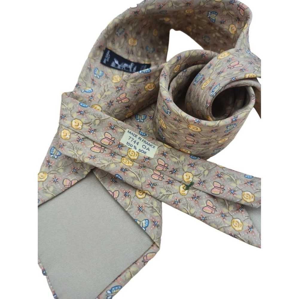 Hermes HERMÈS 7744 OA Floral Butterfly Silk Tie F… - image 7