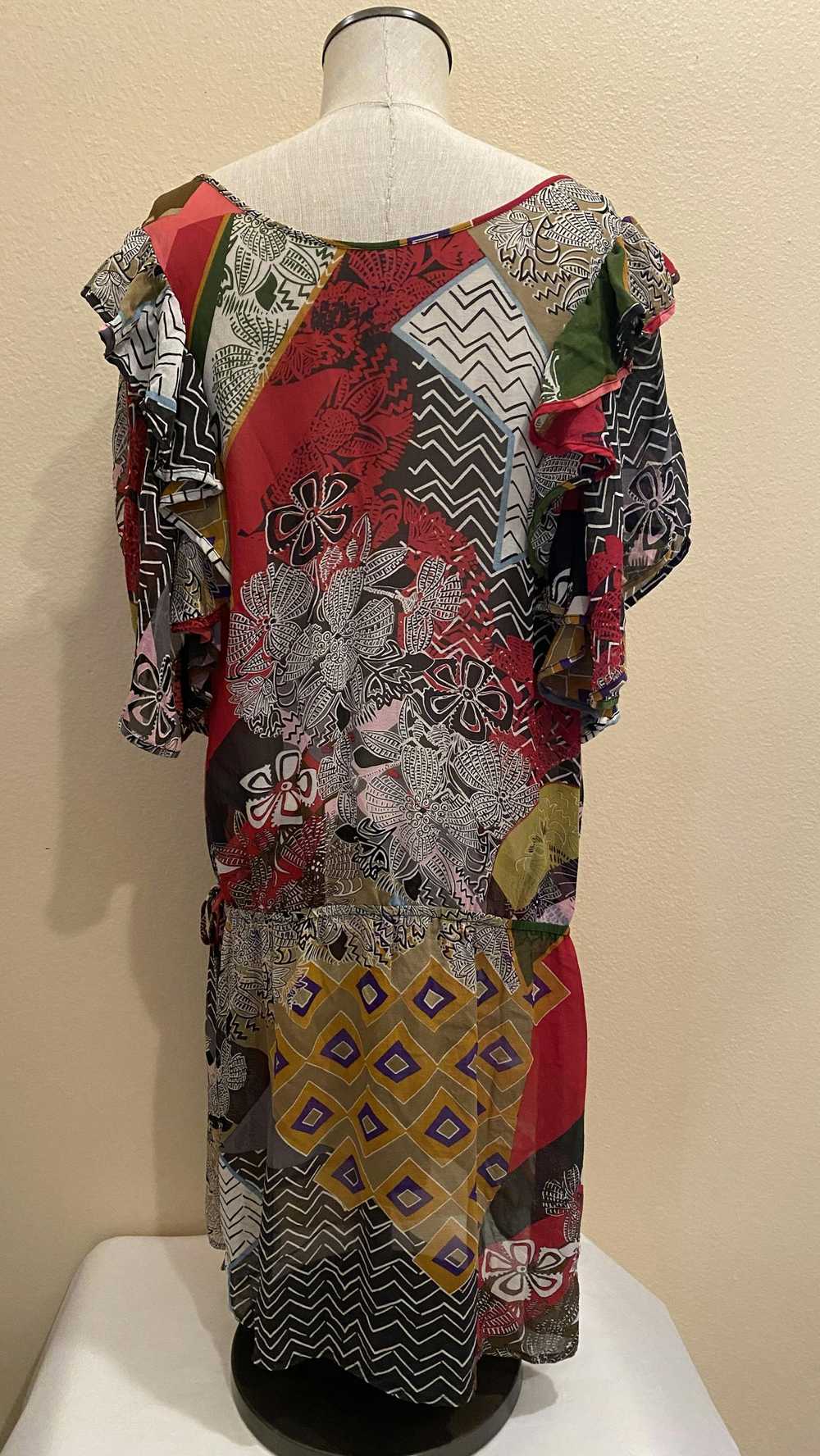 Anthropologie Multi Color Sheer Dress - image 3