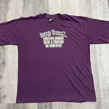 Vintage VTG 70s Avenge Yourself Purple 1979 Father