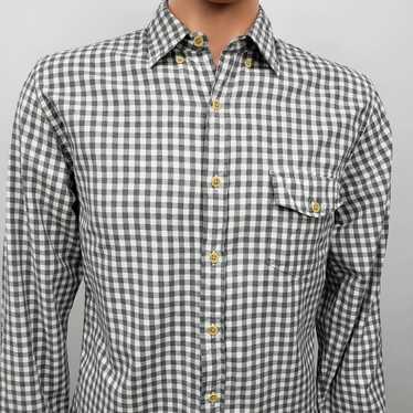 J.Crew J. Crew Work Shirt Pocket M Gingham Check … - image 1