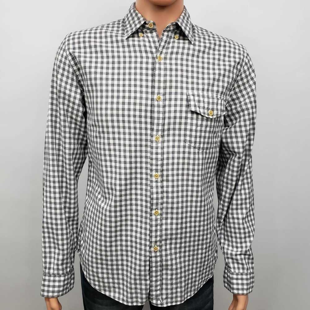 J.Crew J. Crew Work Shirt Pocket M Gingham Check … - image 2