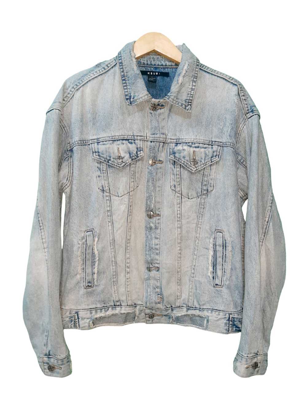 Ksubi Ksubi oversized distressed denim jacket - image 1