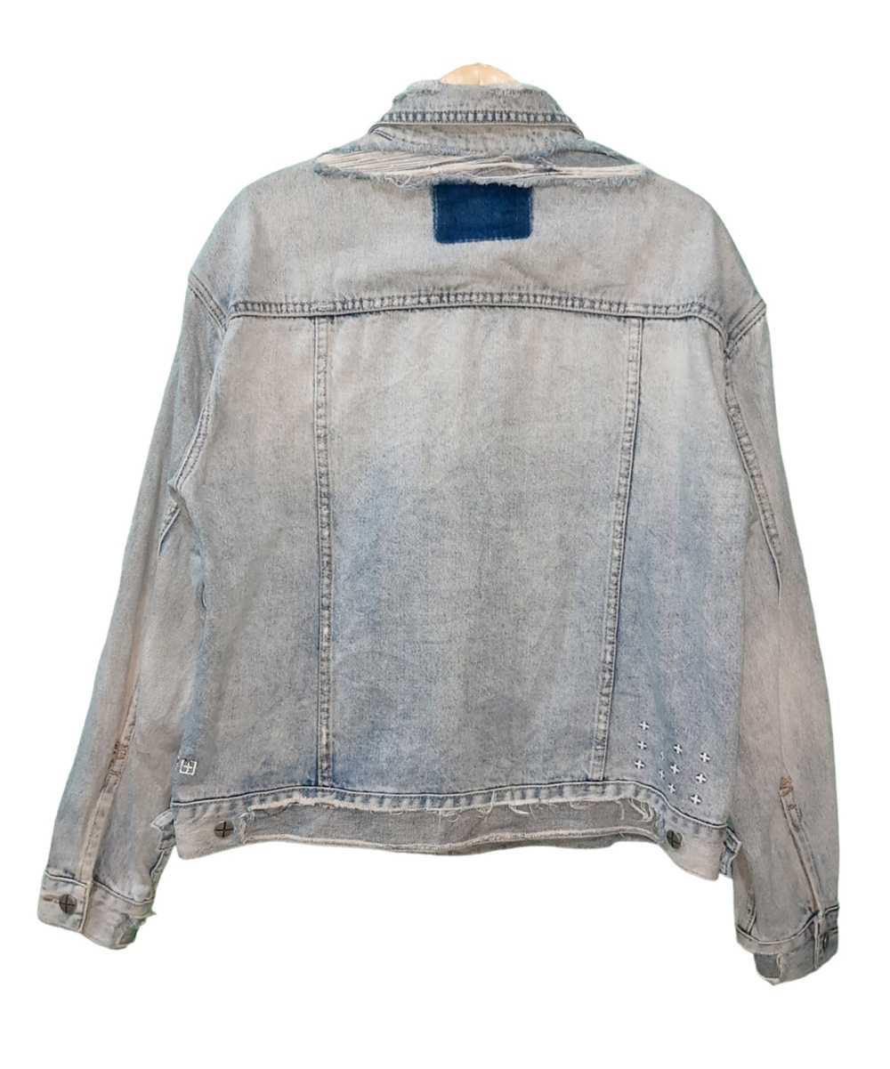 Ksubi Ksubi oversized distressed denim jacket - image 4