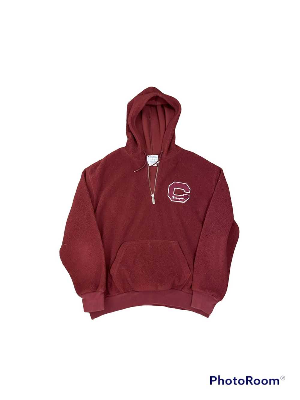 Champion Champion Fleece Fuzzy Hoodie Large Red - image 1