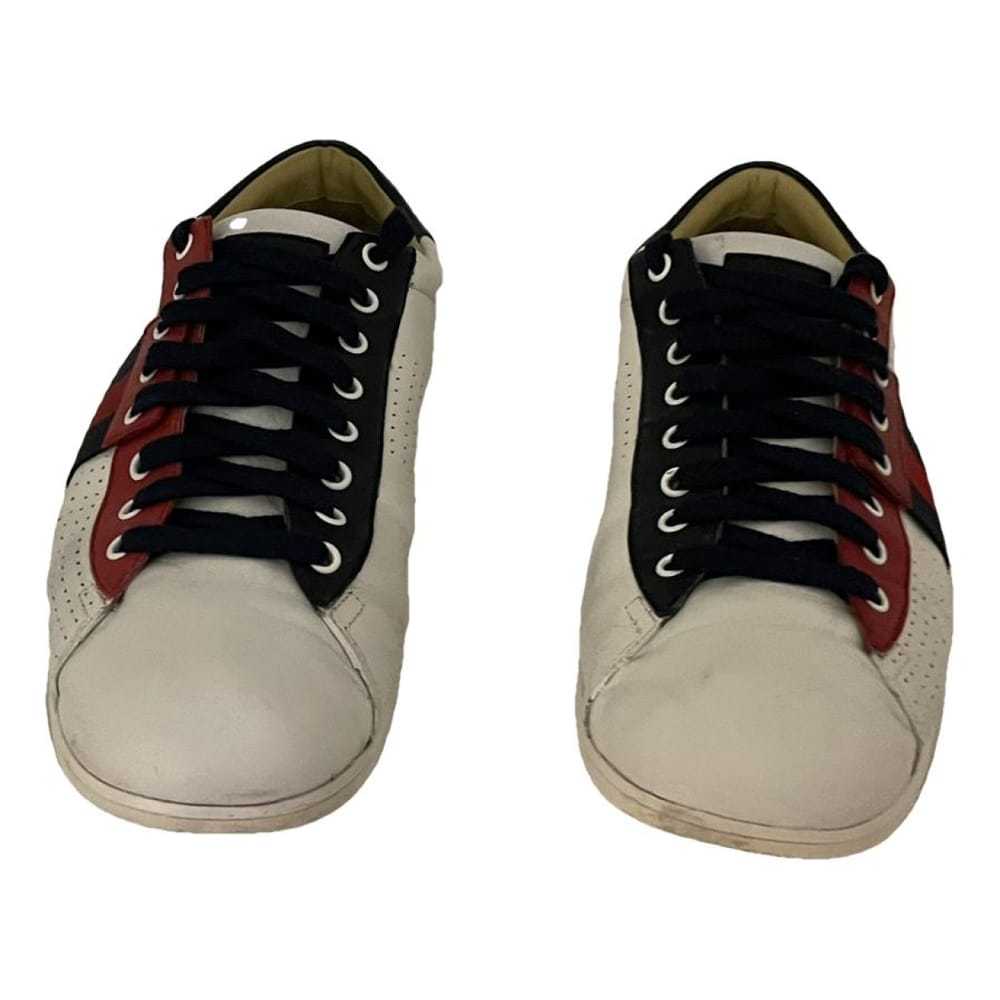 Gucci Web leather low trainers - image 1