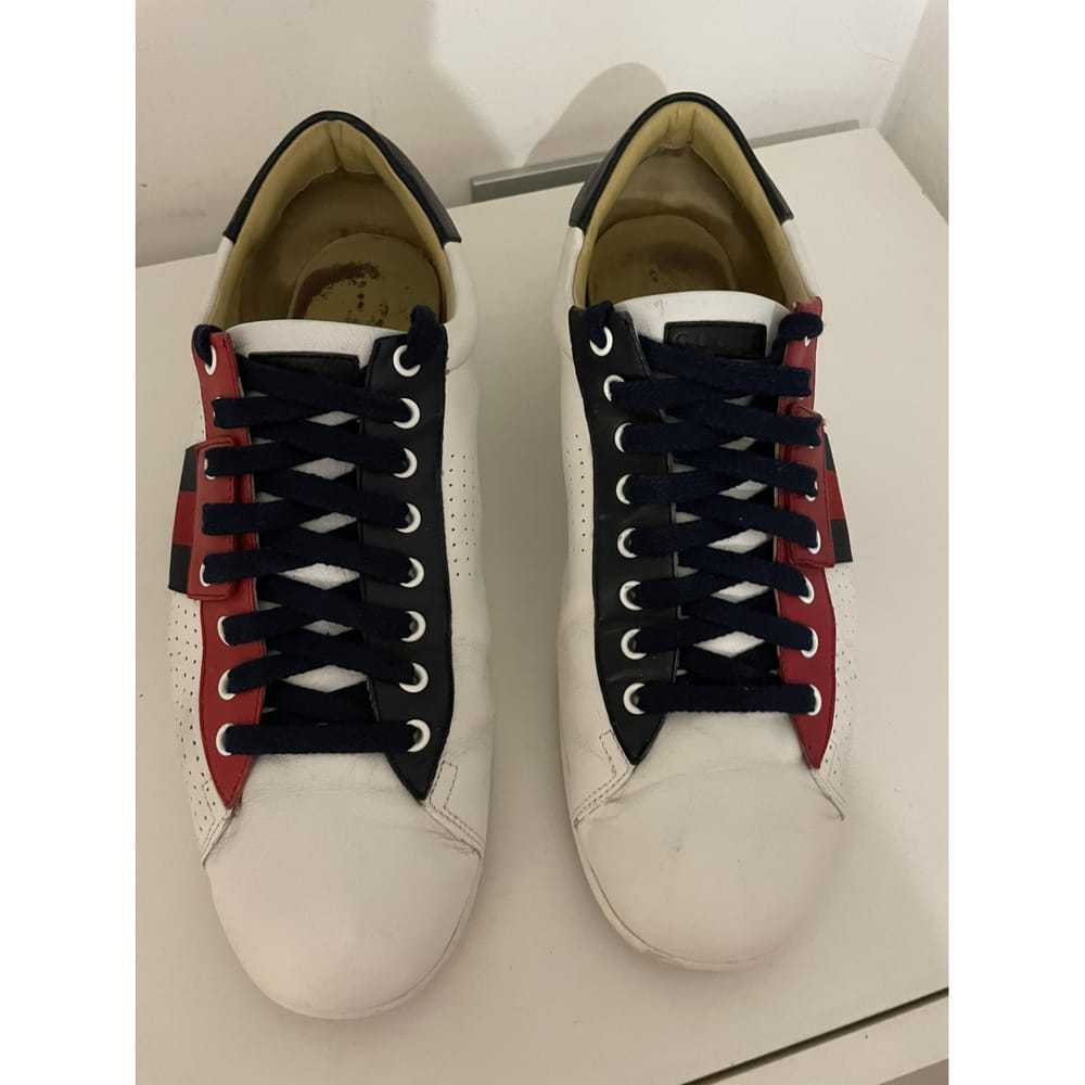 Gucci Web leather low trainers - image 2