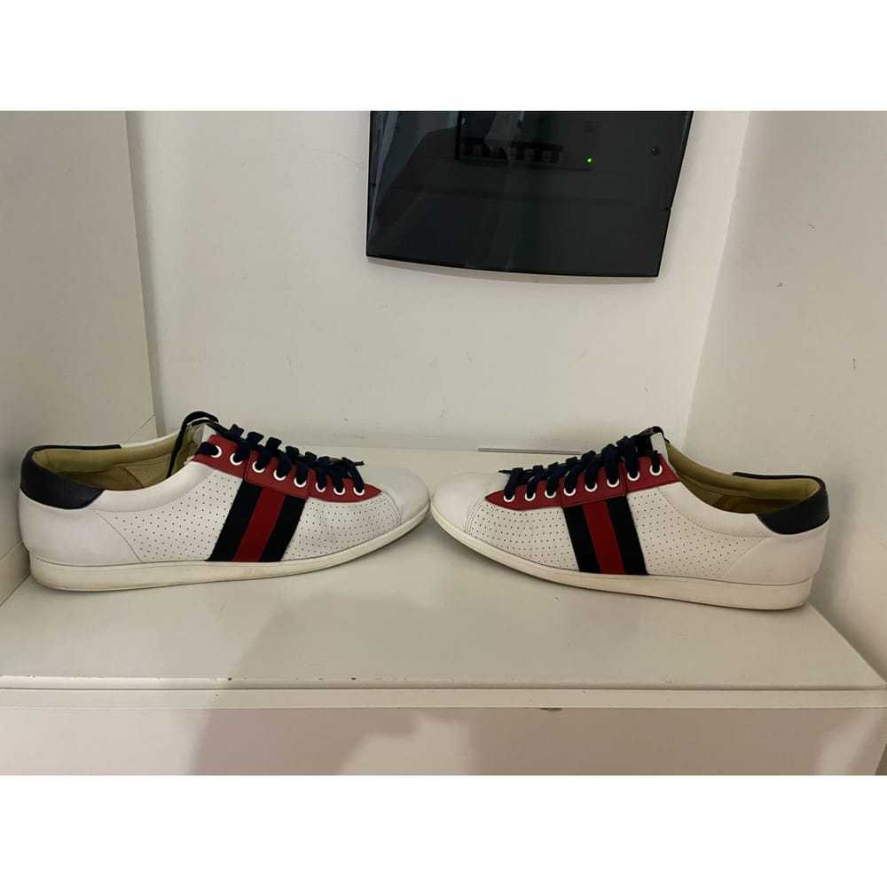Gucci Web leather low trainers - image 5