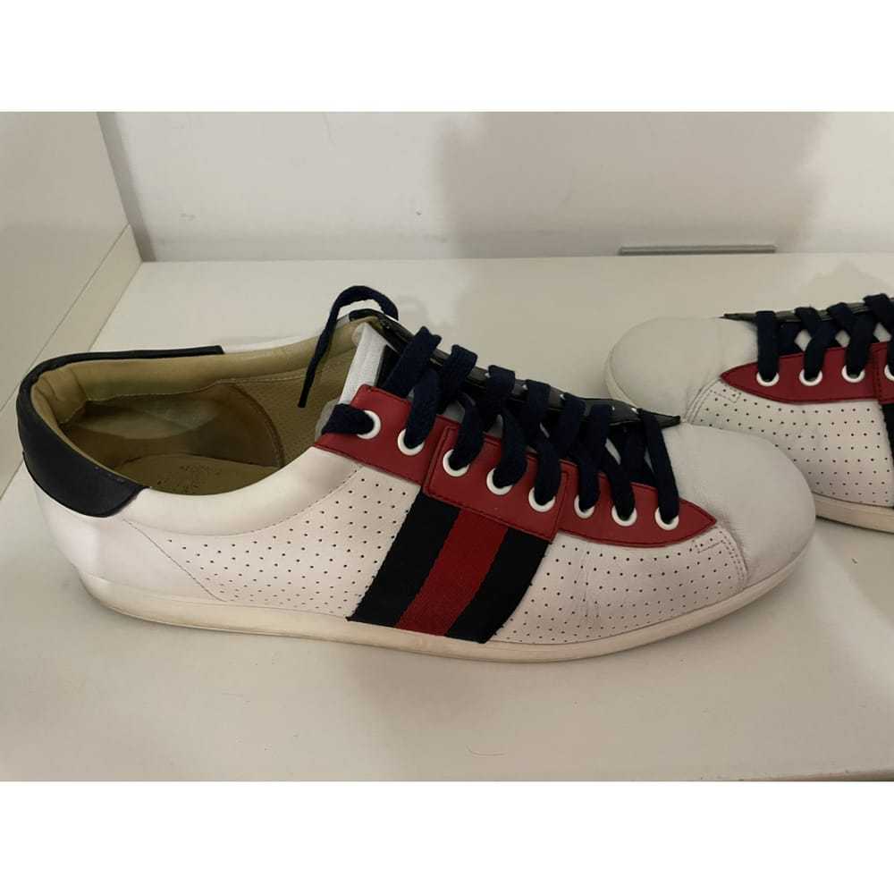 Gucci Web leather low trainers - image 6