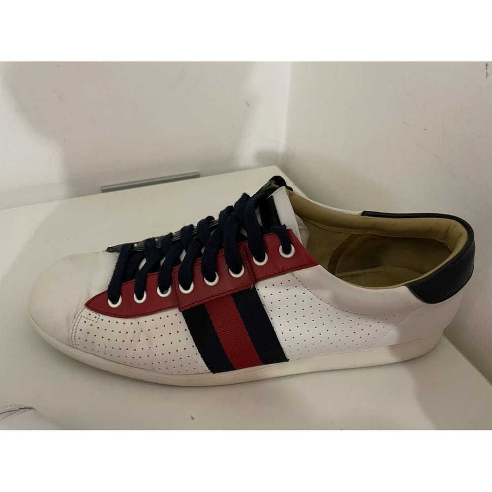 Gucci Web leather low trainers - image 7