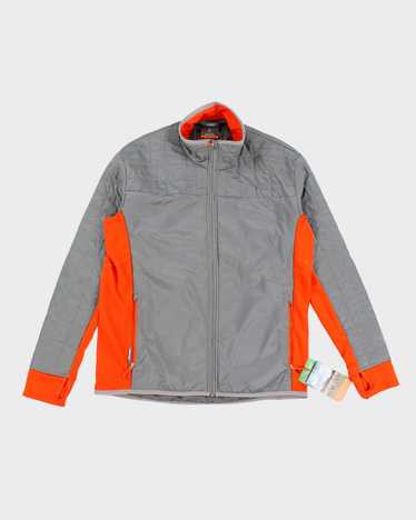 Icebreaker Grey & Orange Helix Zip Up Jacket - L