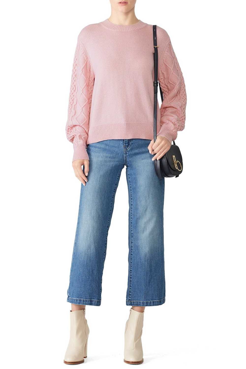 Rebecca Minkoff Pink Penny Cable Sweater - image 1