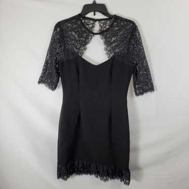 Rachel Zoe Black Lace Trim Dress Sz 8 NWT - image 1