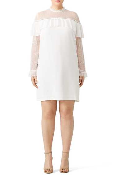 ELOQUII White Ruffled Lace Dress