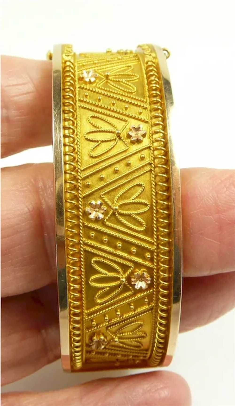Luxurious Victorian Etruscan Revival Bracelet c. … - image 5