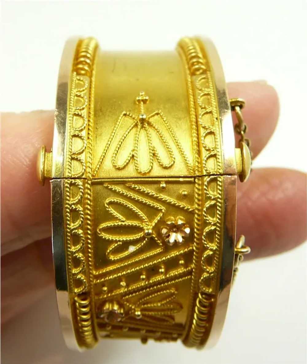 Luxurious Victorian Etruscan Revival Bracelet c. … - image 6