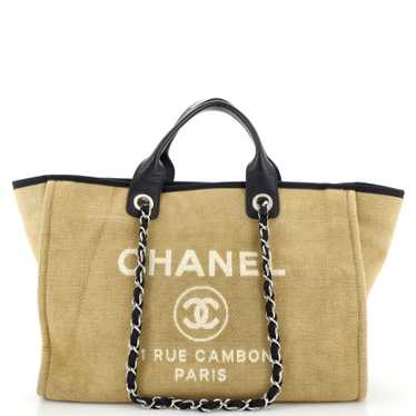 leather chanel deauville tote