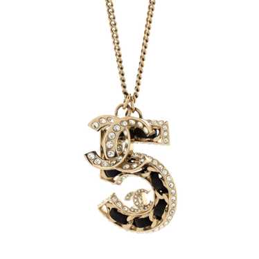 CHANEL CC No.5 Woven Chain Pendant Necklace