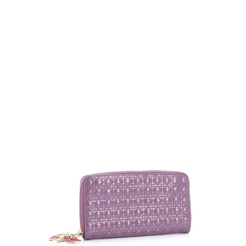 Christian Dior Lady Dior Zip Around Wallet Cannag… - image 2
