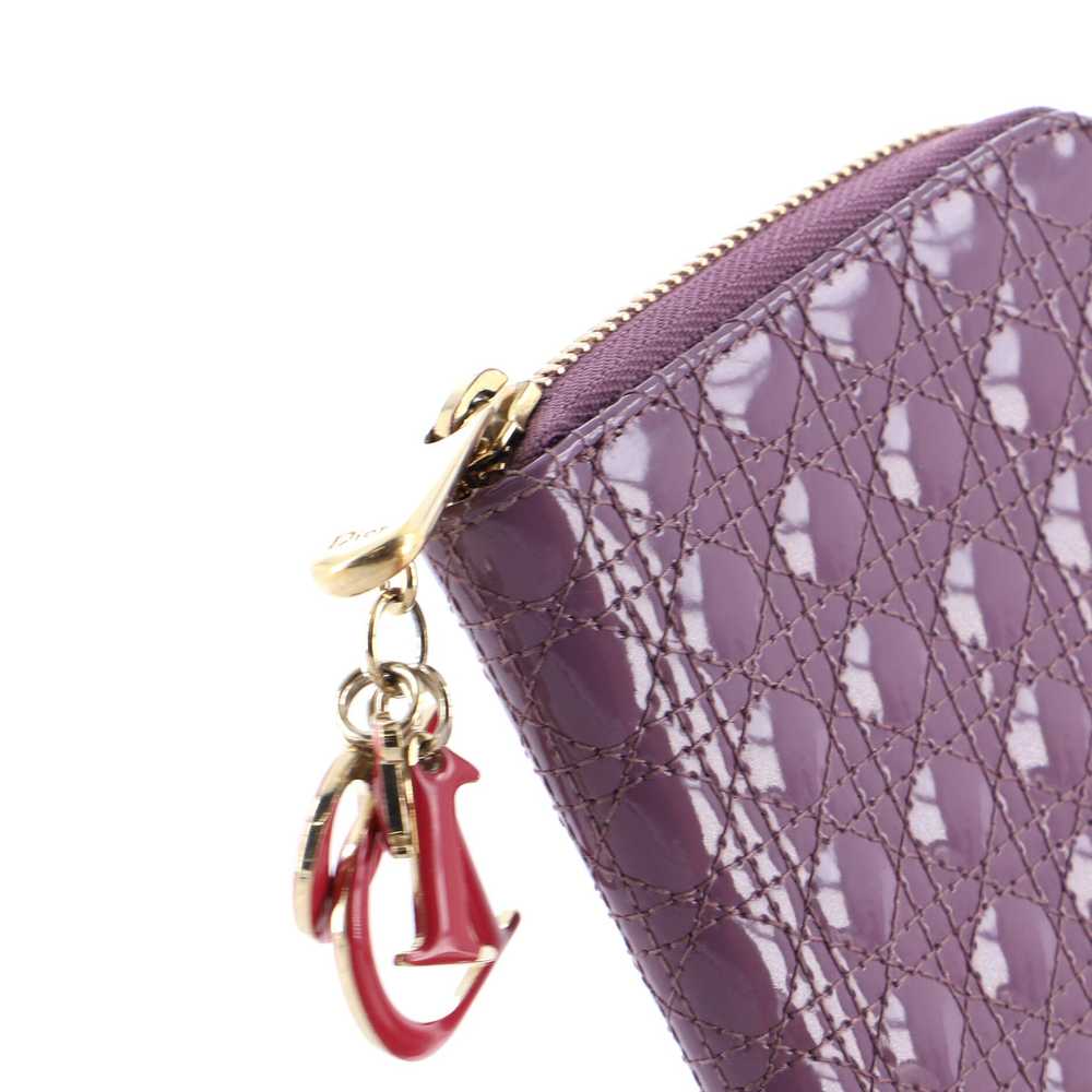 Christian Dior Lady Dior Zip Around Wallet Cannag… - image 6