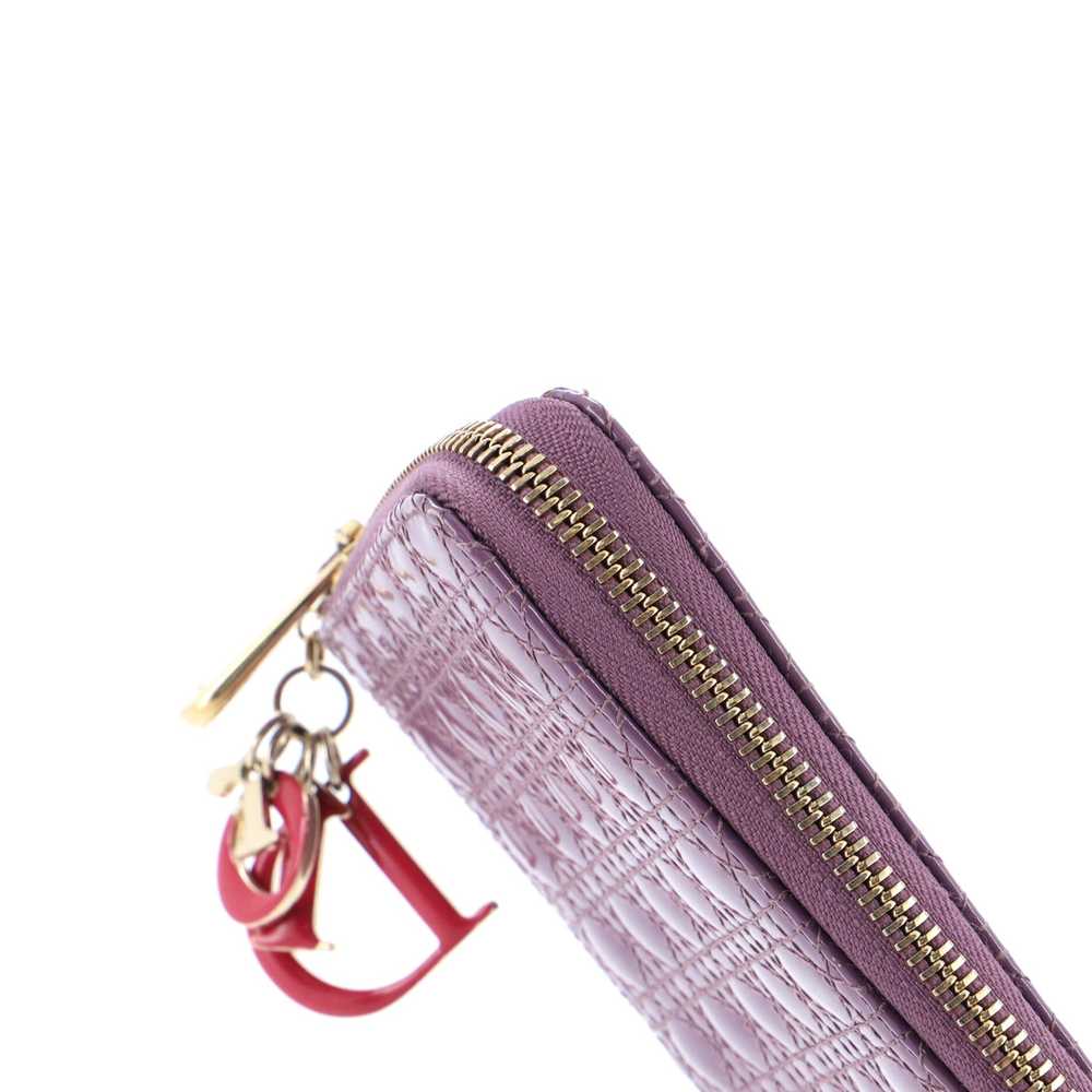 Christian Dior Lady Dior Zip Around Wallet Cannag… - image 7