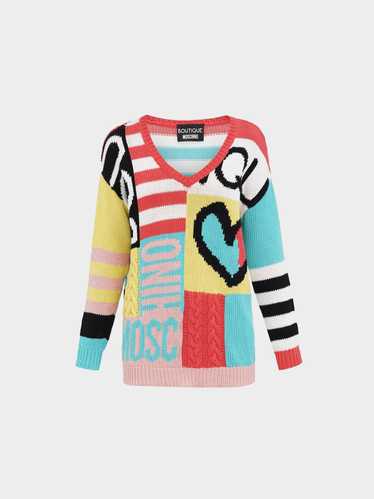 Moschino Boutique 2010s Colorblock Sweater Jumper… - image 1