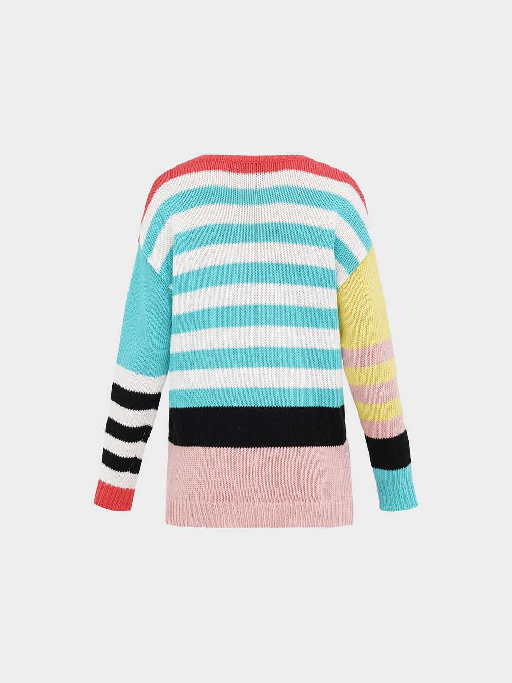 Moschino Boutique 2010s Colorblock Sweater Jumper… - image 2