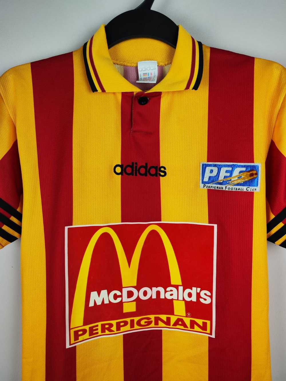 Adidas Perpignan FC 1996/97 Adidas Home Shirt McD… - image 2
