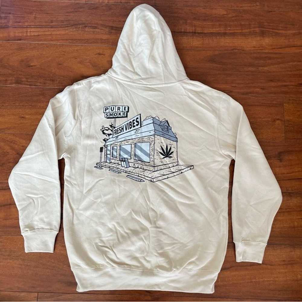 Tillys NEW FRESH VIBES PURE SMOKE CREAM HOODIE SZ… - image 1