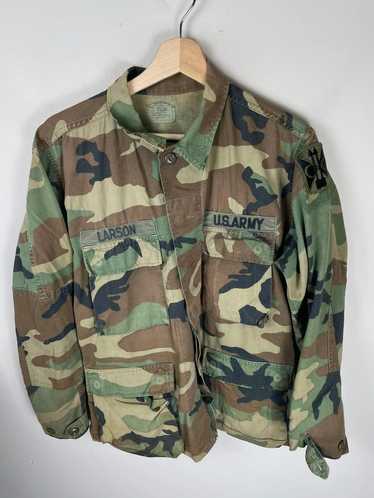 Reworked US Army Woodland Camo Shirt Jacket, Size M/L – kabanplus