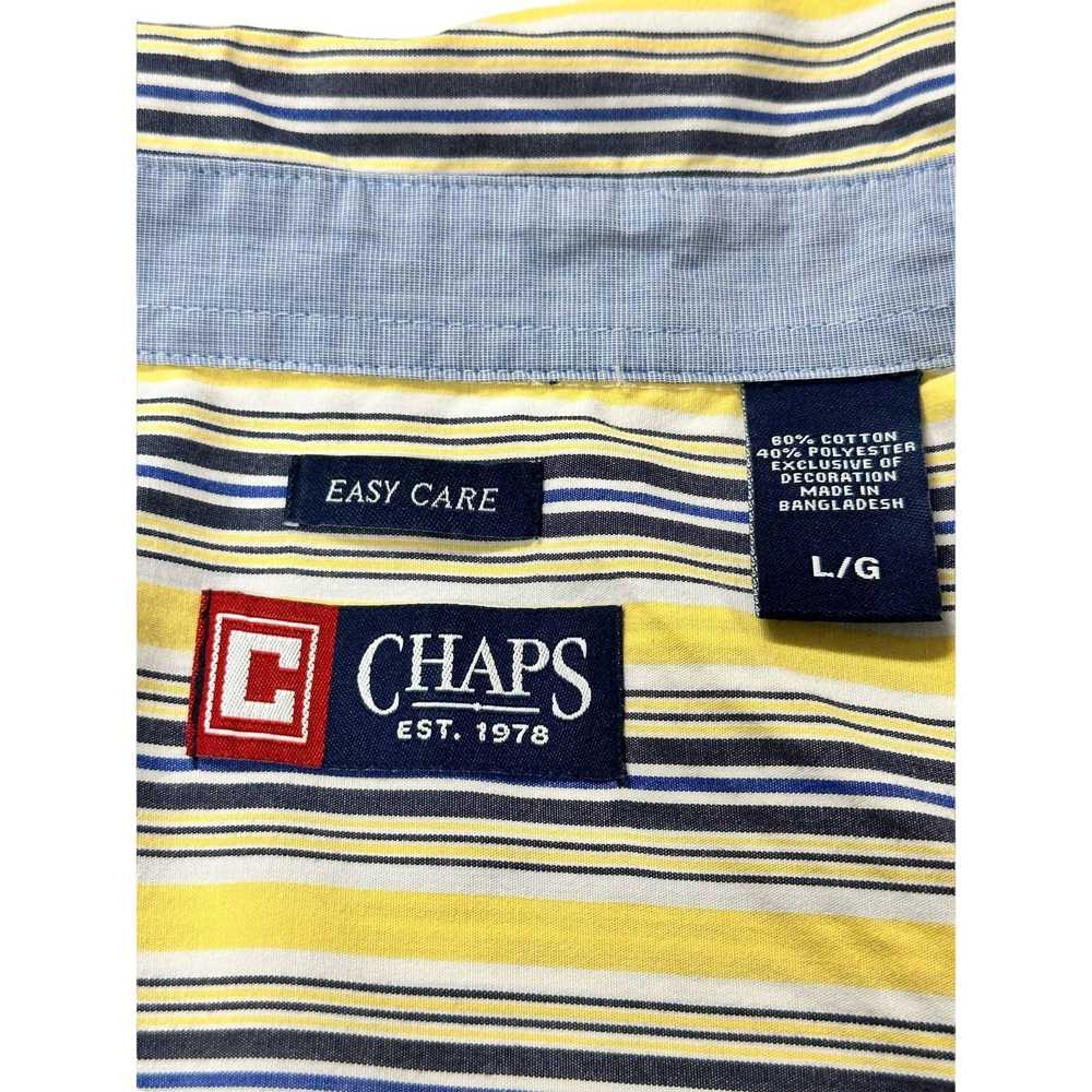 Chaps Lot 2: Chaps Yellow Blue Shirt & Navy Blue … - image 4