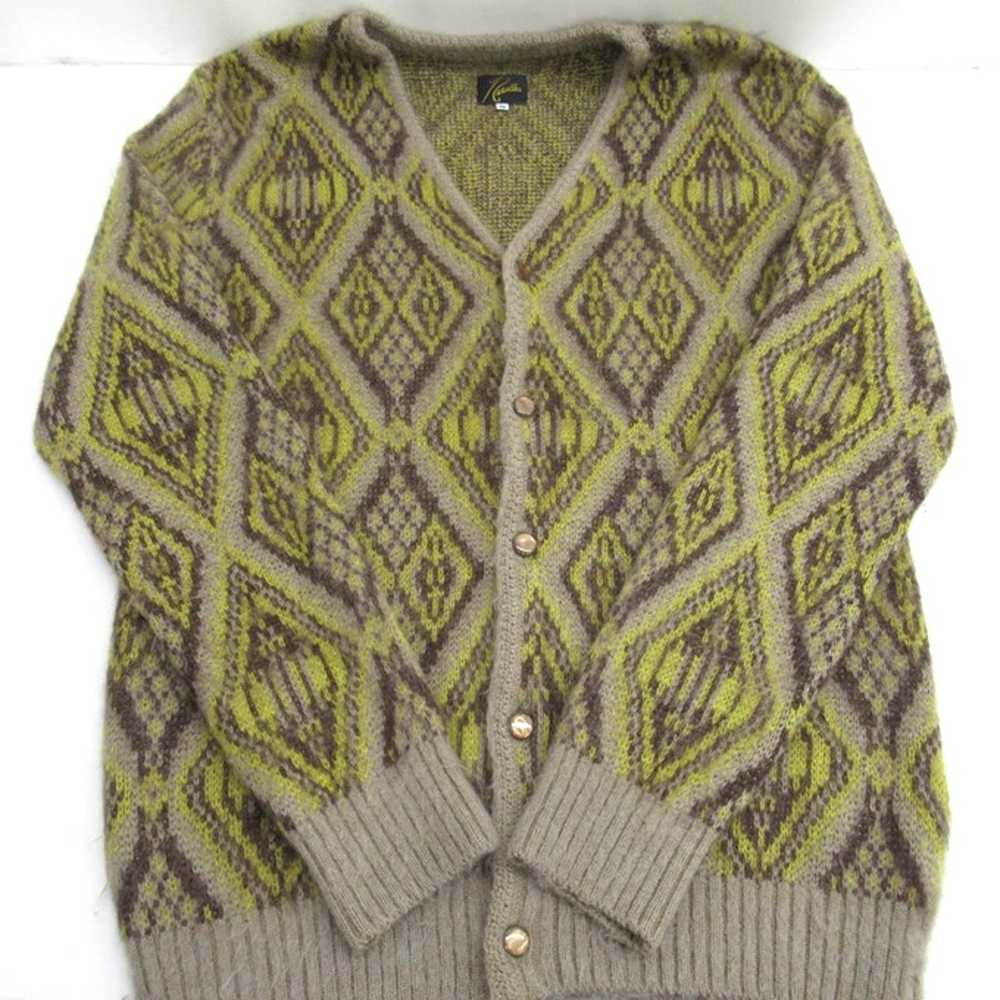 Needles Sweater Multicolor Mohair Cardigan Geomet… - image 6