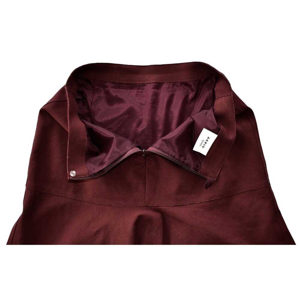 Akris A8 Auth AKRIS Burgundy Viscose Blend Flare … - image 3