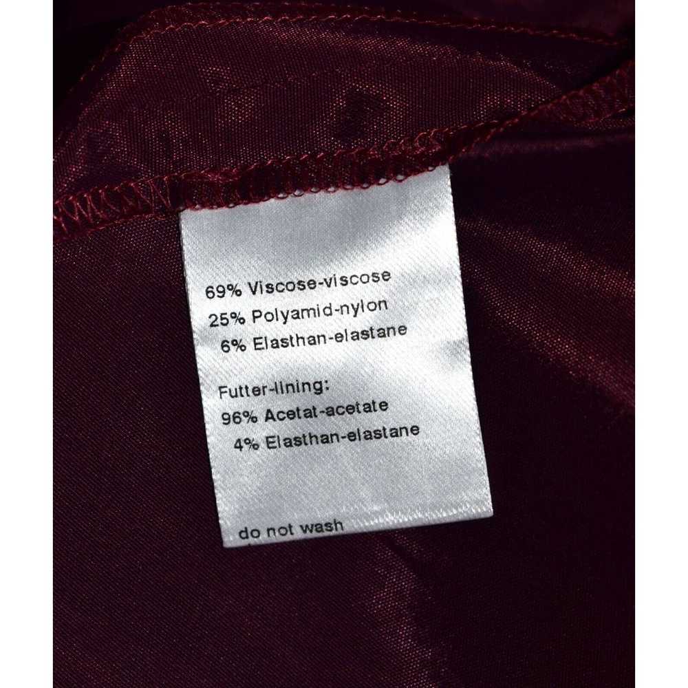 Akris A8 Auth AKRIS Burgundy Viscose Blend Flare … - image 5