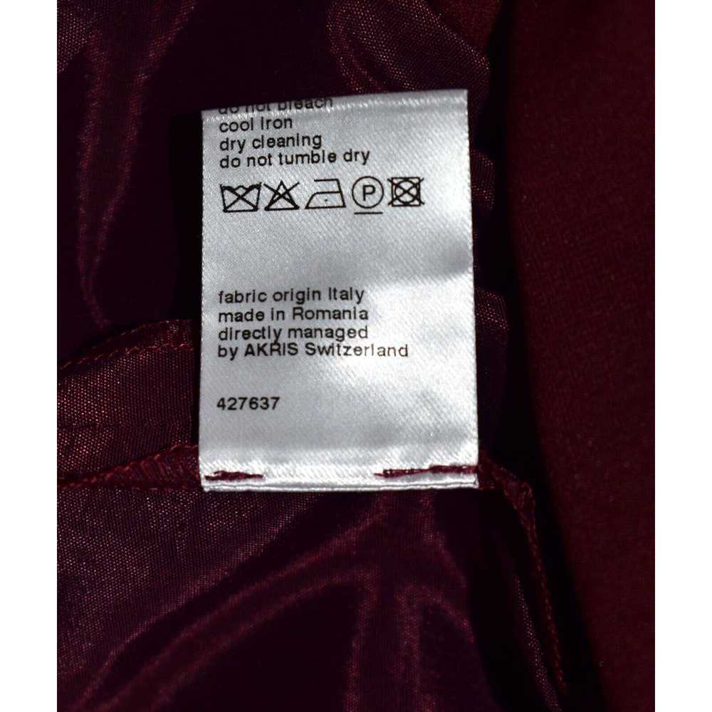 Akris A8 Auth AKRIS Burgundy Viscose Blend Flare … - image 6