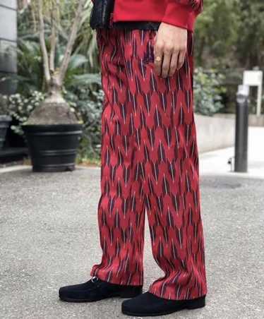 Needles Needles trackpants - red poly jacquard RA… - image 1