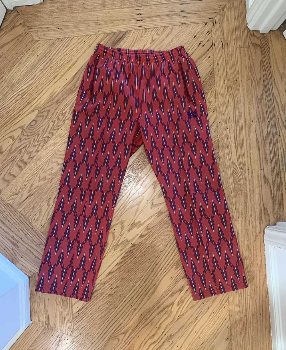 Needles Needles trackpants - red poly jacquard RA… - image 2