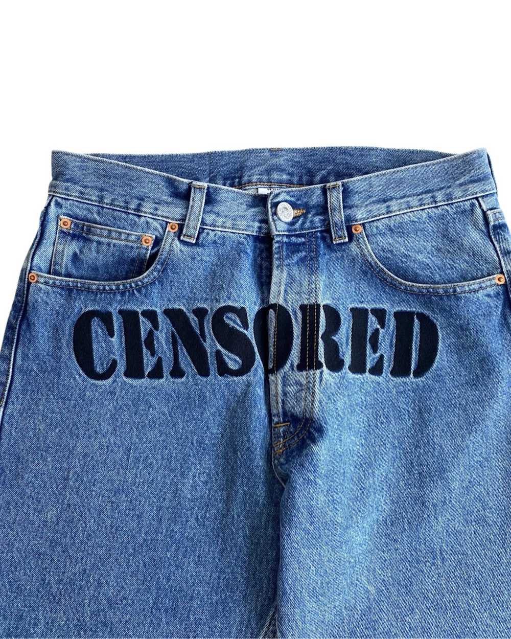 Vetements Vetements CENSORED Denim Jeans - image 3