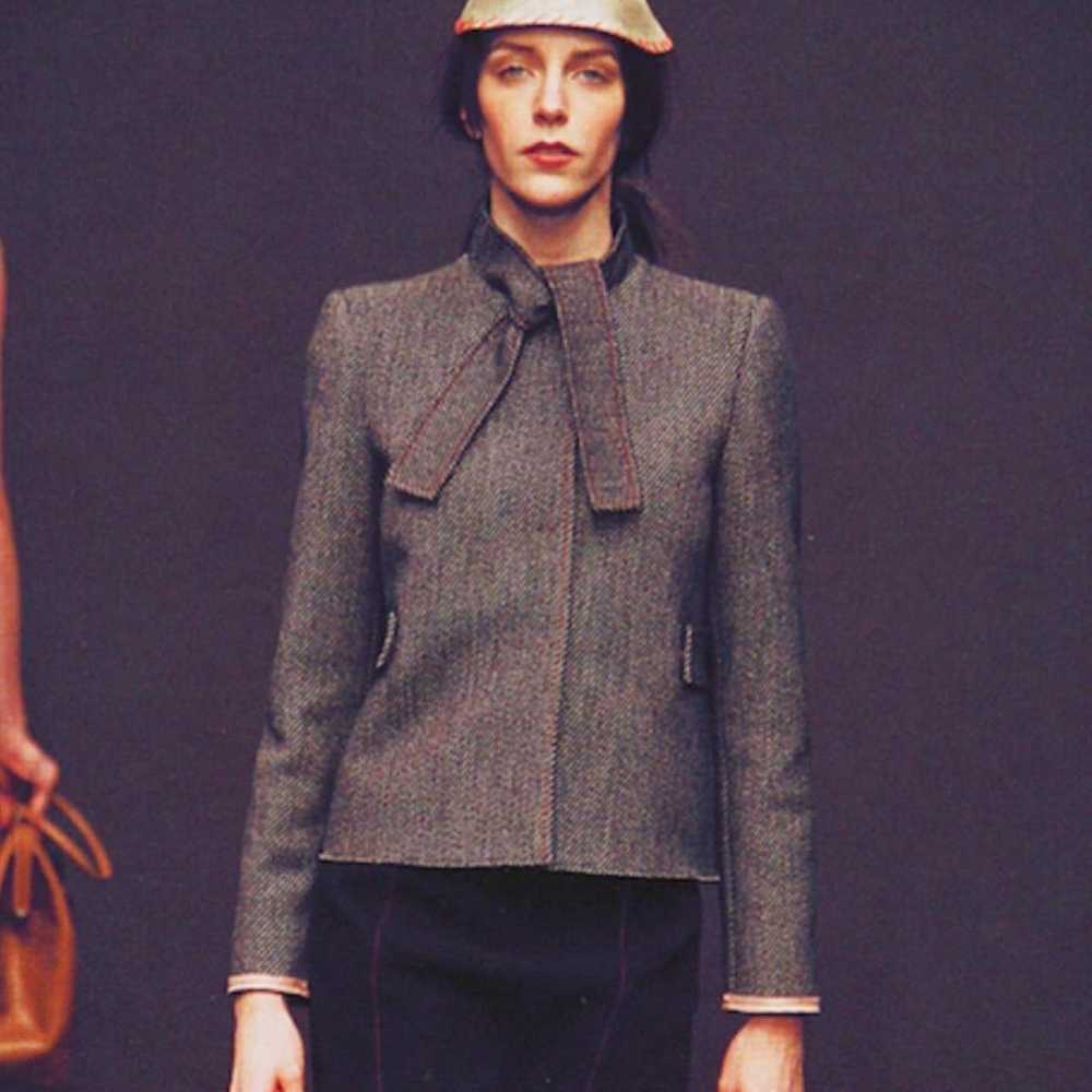 Miu Miu miu miu F/W2000 beige camel tan bow neck … - image 2