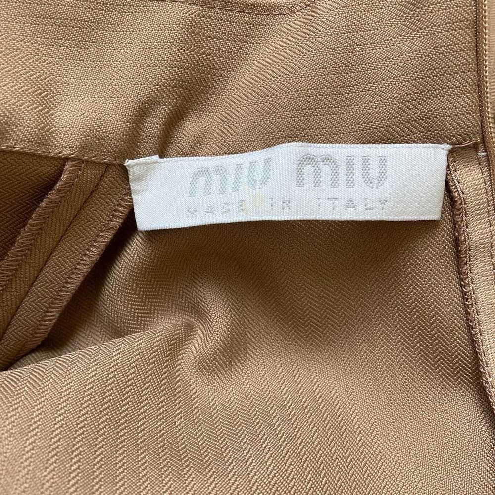 Miu Miu miu miu F/W2000 beige camel tan bow neck … - image 7