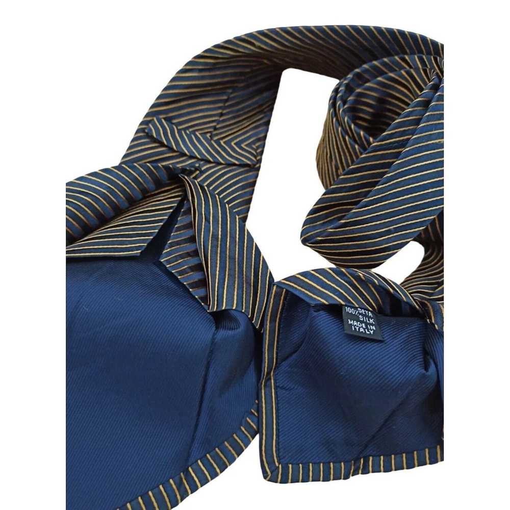 Kiton KITON NAPOLI 7FOLD Blue Striped Silk Tie IT… - image 10