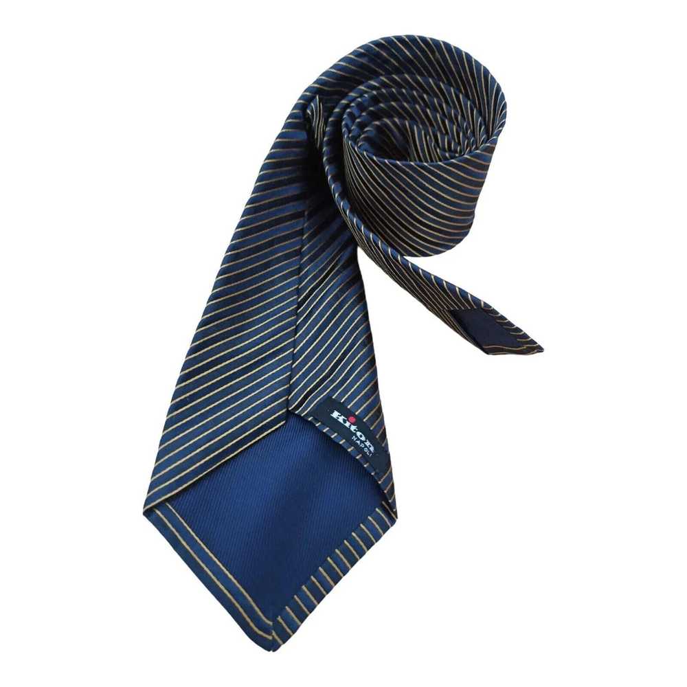 Kiton KITON NAPOLI 7FOLD Blue Striped Silk Tie IT… - image 5