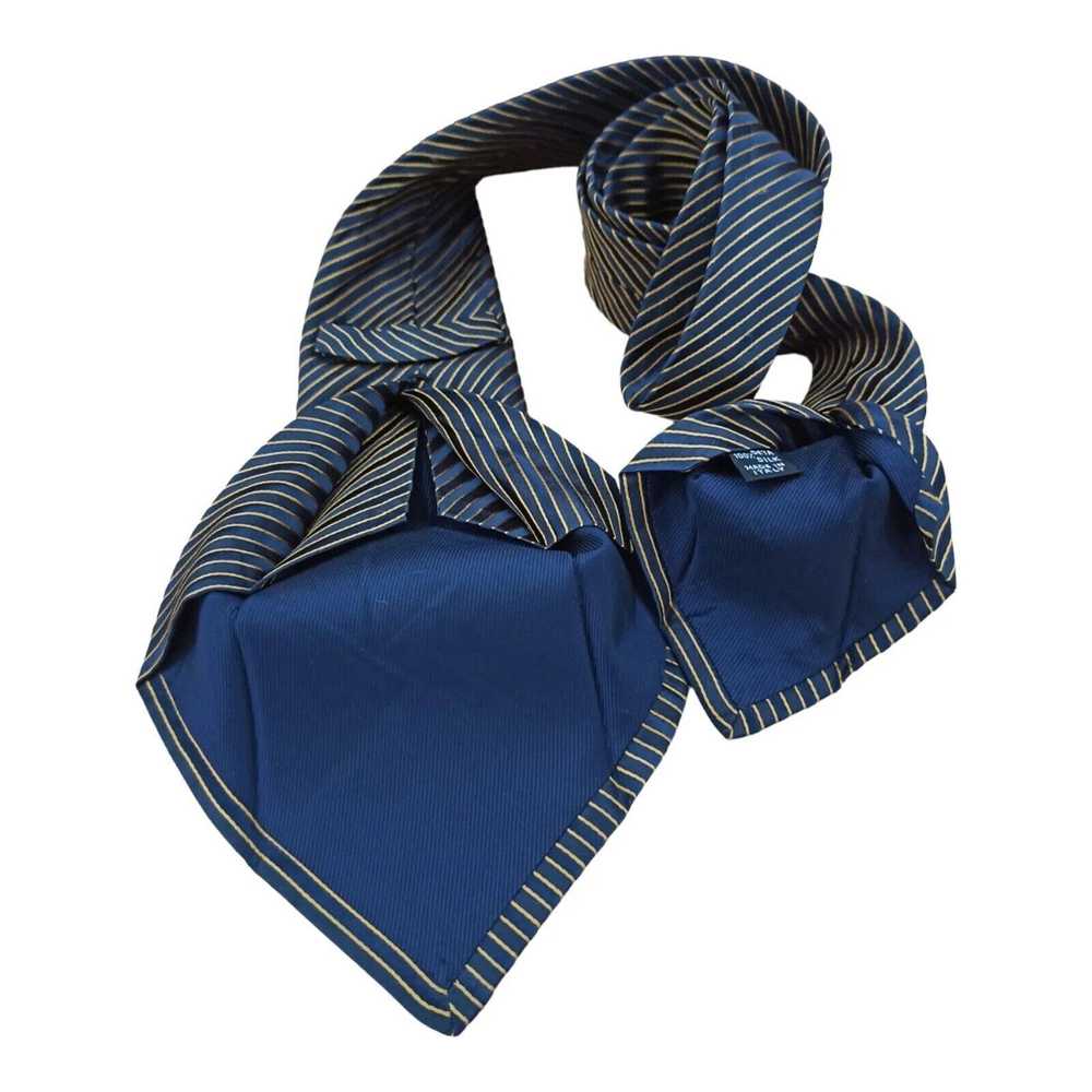 Kiton KITON NAPOLI 7FOLD Blue Striped Silk Tie IT… - image 7
