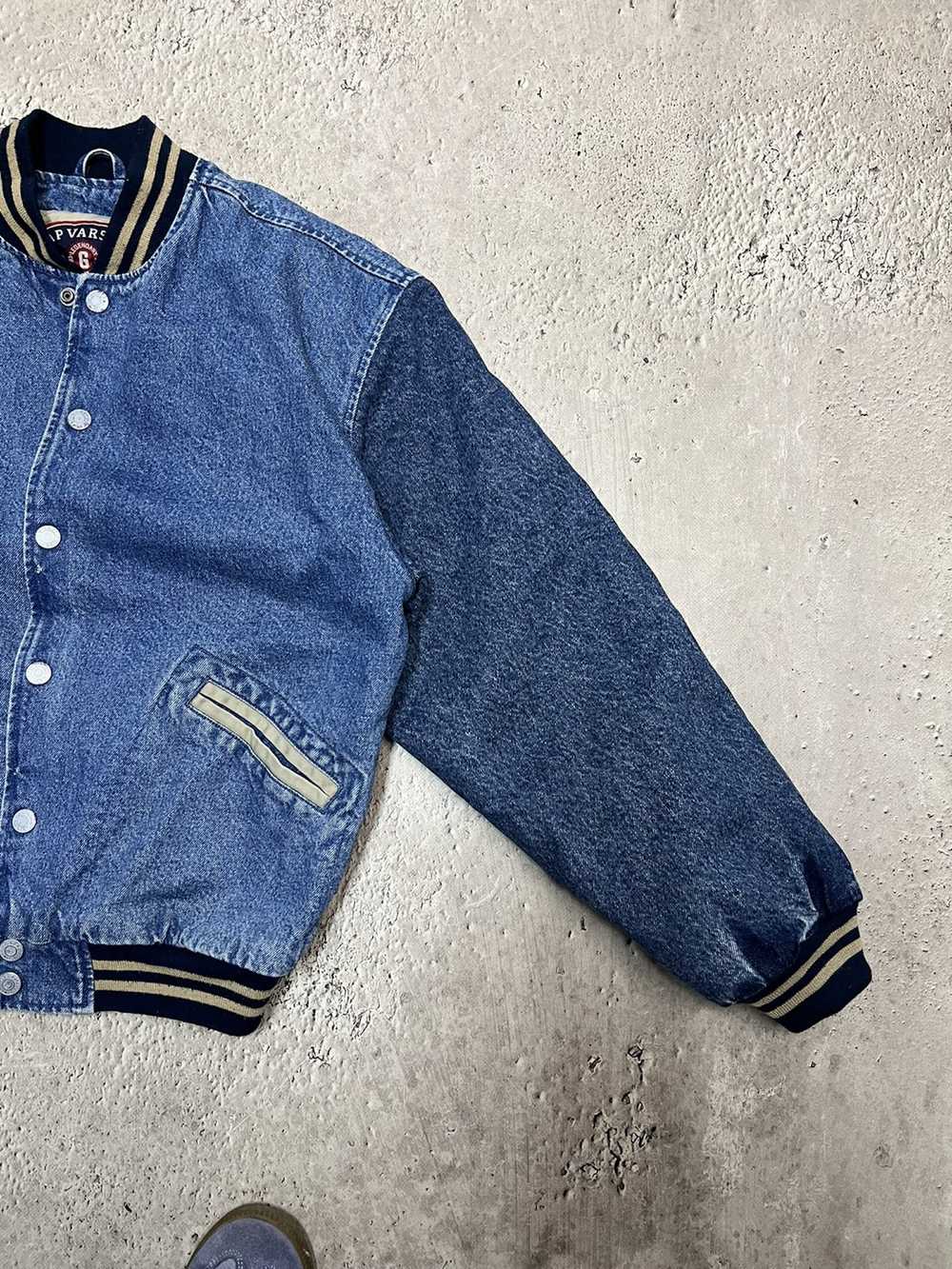 Gap × Varsity Jacket × Vintage VINTAGE Y2K Denim … - image 4